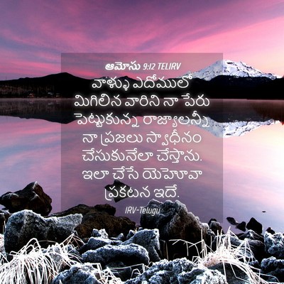 Picture 04 - ఆమోసు 9:12 TELIRV - వాళ్ళు ఎదోములో - Bible Verse Picture