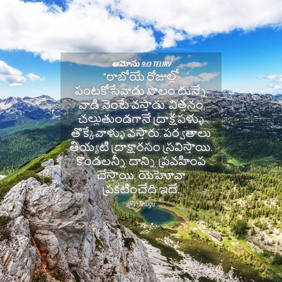 Picture 04 - ఆమోసు 9:13 TELIRV - “రాబోయే రోజుల్లో - Bible Verse Picture