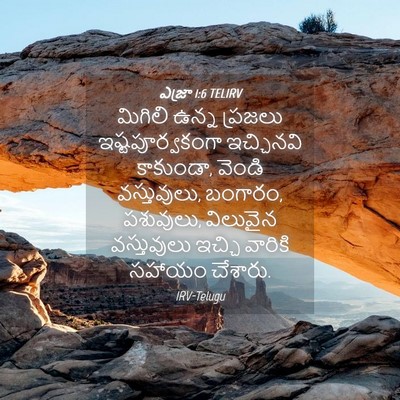 Picture 04 - ఎజ్రా 1:6 TELIRV - మిగిలి ఉన్న - Bible Verse Picture