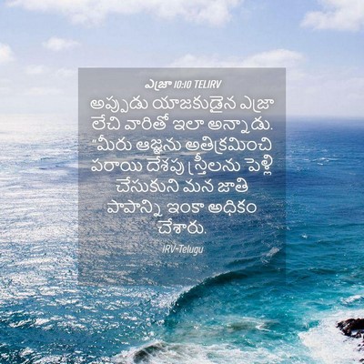 Picture 04 - ఎజ్రా 10:10 TELIRV - అప్పుడు యాజకుడైన - Bible Verse Picture