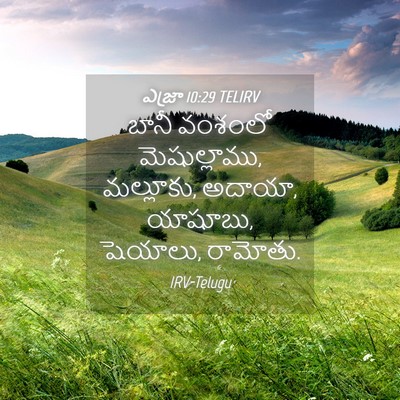 Picture 04 - ఎజ్రా 10:29 TELIRV - బానీ వంశంలో - Bible Verse Picture