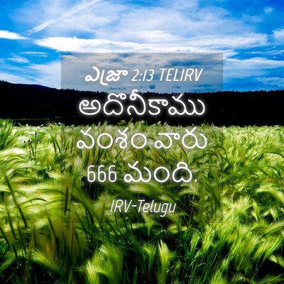 Picture 04 - ఎజ్రా 2:13 TELIRV - అదొనీకాము వంశం - Bible Verse Picture