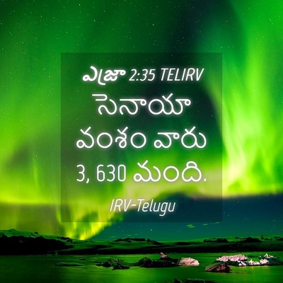 Picture 04 - ఎజ్రా 2:35 TELIRV - సెనాయా వంశం వారు 3, - Bible Verse Picture