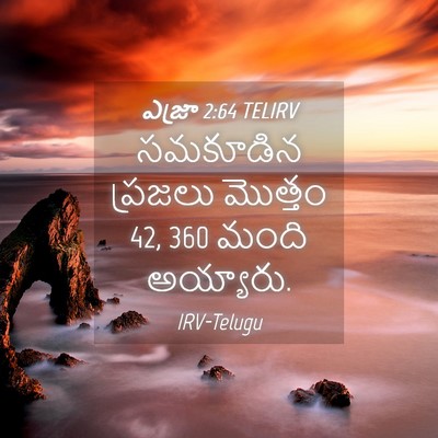 Picture 04 - ఎజ్రా 2:64 TELIRV - సమకూడిన ప్రజలు - Bible Verse Picture