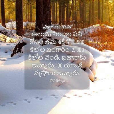 Picture 04 - ఎజ్రా 2:69 TELIRV - ఆలయ నిర్మాణ పని - Bible Verse Picture
