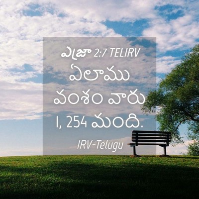 Picture 04 - ఎజ్రా 2:7 TELIRV - ఏలాము వంశం వారు 1, 254 - Bible Verse Picture