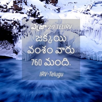 Picture 04 - ఎజ్రా 2:9 TELIRV - జక్కయి వంశం వారు 760 - Bible Verse Picture