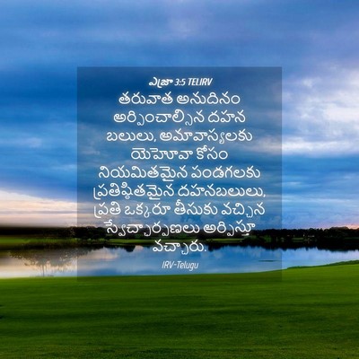 Picture 04 - ఎజ్రా 3:5 TELIRV - తరువాత అనుదినం - Bible Verse Picture