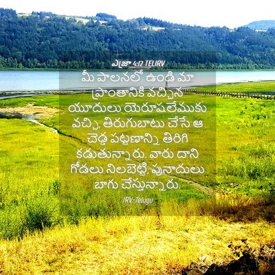 Picture 04 - ఎజ్రా 4:12 TELIRV - మీ పాలనలో ఉండి మా - Bible Verse Picture
