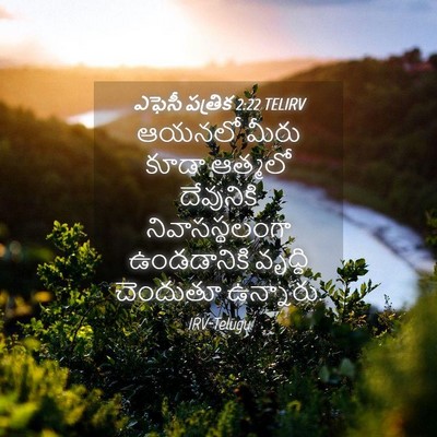 Picture 04 - ఎఫెసీ పత్రిక 2:22 TELIRV - ఆయనలో మీరు కూడా - Bible Verse Picture