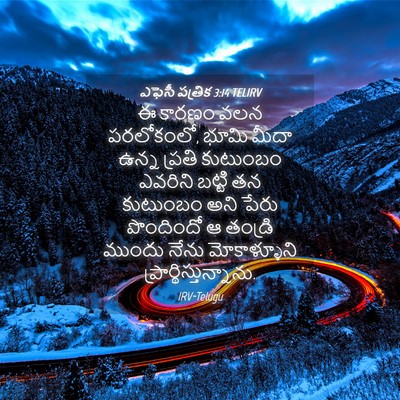 Picture 04 - ఎఫెసీ పత్రిక 3:14 TELIRV - ఈ కారణం వలన - Bible Verse Picture