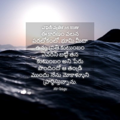 Picture 04 - ఎఫెసీ పత్రిక 3:15 TELIRV - ఈ కారణం వలన - Bible Verse Picture