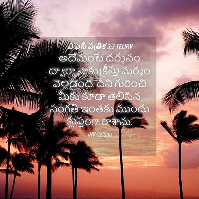 Picture 04 - ఎఫెసీ పత్రిక 3:3 TELIRV - అదేమంటే దర్శనం - Bible Verse Picture