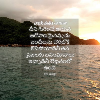 Picture 04 - ఎఫెసీ పత్రిక 4:8 TELIRV - దీని గురించే ఆయన - Bible Verse Picture