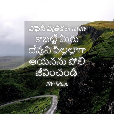 Picture 04 - ఎఫెసీ పత్రిక 5:1 TELIRV - కాబట్టి మీరు - Bible Verse Picture