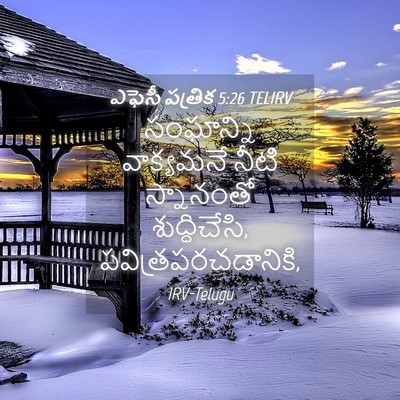 Picture 04 - ఎఫెసీ పత్రిక 5:26 TELIRV - సంఘాన్ని వాక్యమనే - Bible Verse Picture