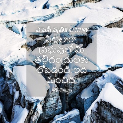 Picture 04 - ఎఫెసీ పత్రిక 6:1 TELIRV - పిల్లలారా, - Bible Verse Picture