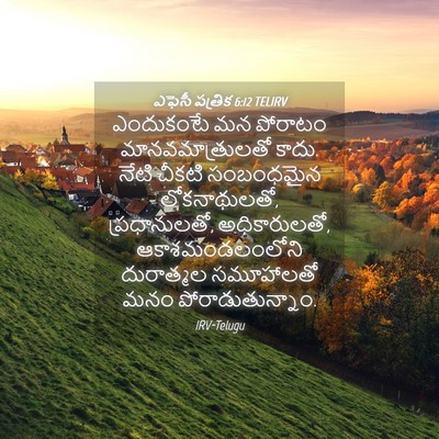 Picture 04 - ఎఫెసీ పత్రిక 6:12 TELIRV - ఎందుకంటే మన - Bible Verse Picture
