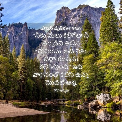 Picture 04 - ఎఫెసీ పత్రిక 6:3 TELIRV - “నీకు మేలు - Bible Verse Picture