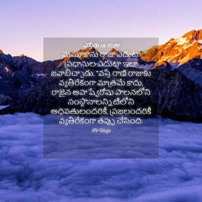 Picture 04 - ఎస్తేరు 1:16 TELIRV - మెమూకాను రాజు - Bible Verse Picture