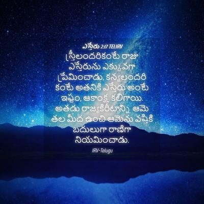 Picture 04 - ఎస్తేరు 2:17 TELIRV - స్త్రీలందరికంటే - Bible Verse Picture