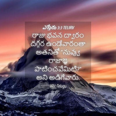 Picture 04 - ఎస్తేరు 3:3 TELIRV - రాజు భవన ద్వారం - Bible Verse Picture