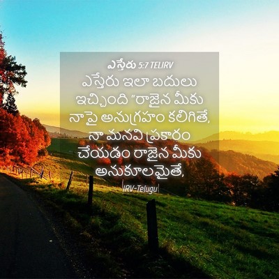 Picture 04 - ఎస్తేరు 5:7 TELIRV - ఎస్తేరు ఇలా బదులు - Bible Verse Picture