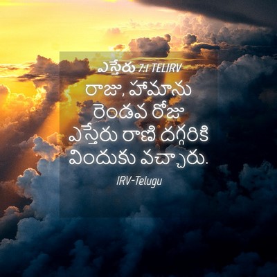 Picture 04 - ఎస్తేరు 7:1 TELIRV - రాజు, హామాను రెండవ - Bible Verse Picture