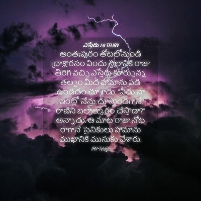 Picture 04 - ఎస్తేరు 7:8 TELIRV - అంతఃపురం - Bible Verse Picture