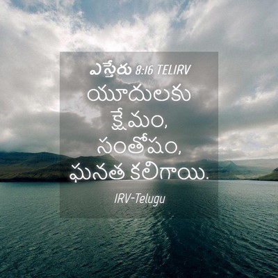 Picture 04 - ఎస్తేరు 8:16 TELIRV - యూదులకు క్షేమం, - Bible Verse Picture