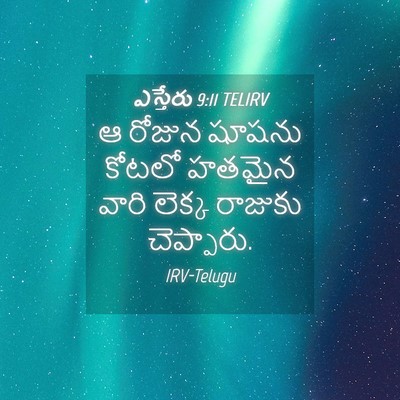 Picture 04 - ఎస్తేరు 9:11 TELIRV - ఆ రోజున షూషను - Bible Verse Picture