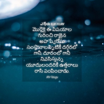Picture 04 - ఎస్తేరు 9:20 TELIRV - మొర్దెకై ఈ విషయాల - Bible Verse Picture