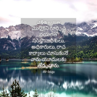 Picture 04 - ఎస్తేరు 9:3 TELIRV - మొర్దెకైని - Bible Verse Picture
