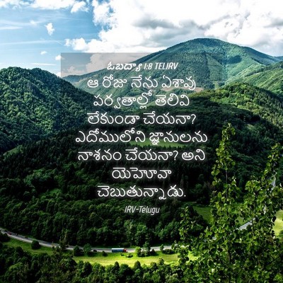 Picture 04 - ఓబద్యా 1:8 TELIRV - ఆ రోజు నేను ఏశావు - Bible Verse Picture