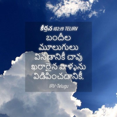 Picture 04 - కీర్తన 102:19 TELIRV - బందీల మూలుగులు - Bible Verse Picture