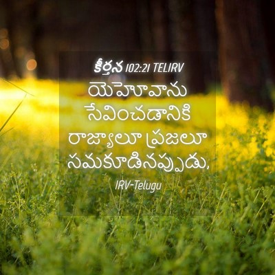 Picture 04 - కీర్తన 102:21 TELIRV - యెహోవాను - Bible Verse Picture