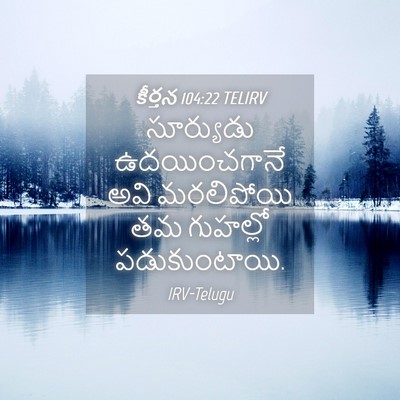 Picture 04 - కీర్తన 104:22 TELIRV - సూర్యుడు - Bible Verse Picture