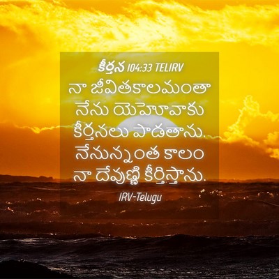 Picture 04 - కీర్తన 104:33 TELIRV - నా జీవితకాలమంతా - Bible Verse Picture
