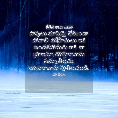 Picture 04 - కీర్తన 104:35 TELIRV - పాపులు భూమిపై - Bible Verse Picture