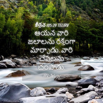 Picture 04 - కీర్తన 105:29 TELIRV - ఆయన వారి జలాలను - Bible Verse Picture