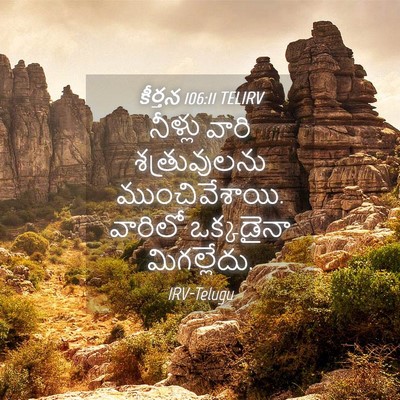 Picture 04 - కీర్తన 106:11 TELIRV - నీళ్లు వారి - Bible Verse Picture