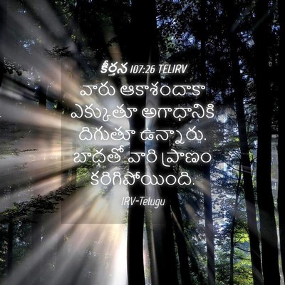 Picture 04 - కీర్తన 107:26 TELIRV - వారు ఆకాశందాకా - Bible Verse Picture