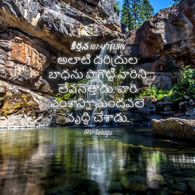Picture 04 - కీర్తన 107:41 TELIRV - అలాటి దరిద్రుల - Bible Verse Picture