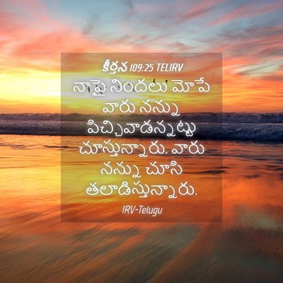 Picture 04 - కీర్తన 109:25 TELIRV - నాపై నిందలు మోపే - Bible Verse Picture