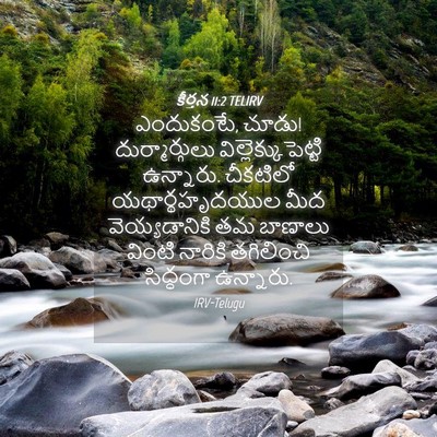 Picture 04 - కీర్తన 11:2 TELIRV - ఎందుకంటే, చూడు! - Bible Verse Picture
