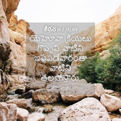 Picture 04 - కీర్తన 111:2 TELIRV - యెహోవా క్రియలు - Bible Verse Picture