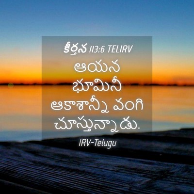 Picture 04 - కీర్తన 113:6 TELIRV - ఆయన భూమినీ - Bible Verse Picture