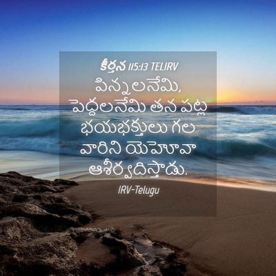 Picture 04 - కీర్తన 115:13 TELIRV - పిన్నలనేమి, - Bible Verse Picture