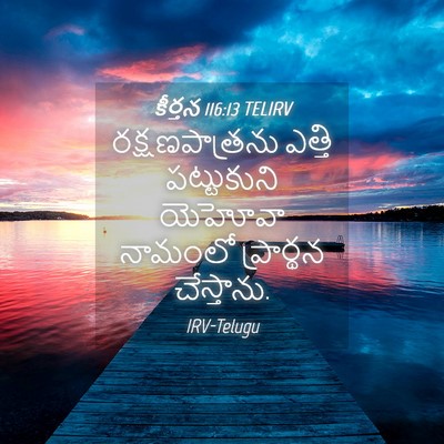 Picture 04 - కీర్తన 116:13 TELIRV - రక్షణపాత్రను - Bible Verse Picture