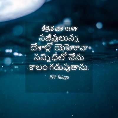 Picture 04 - కీర్తన 116:9 TELIRV - సజీవులున్న - Bible Verse Picture